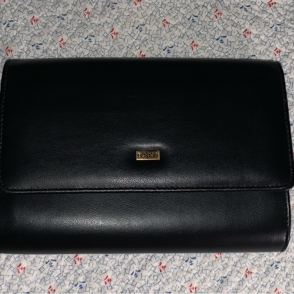 Buxton purse, real black leather, vintage, crossbody, 8”x12” - Picture 8 of 8